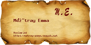 Mátray Emma névjegykártya